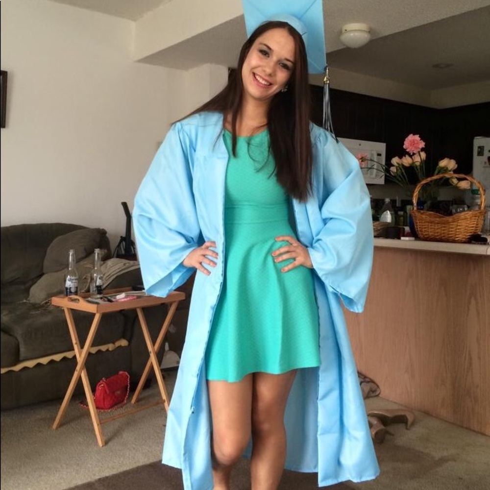 Aqua mini dress